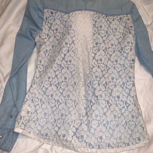 Jean Button Down Top - Picture 3 of 3